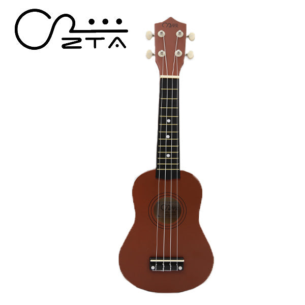 ZTA 21 Inch Soprano Ukulele Hawaii Guitar Beginner Starter Package (Brown)