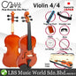 ZTA Violin V1 Beginner Bundle Package with Case String Bow Rosin Mute Fingering Chart and Shoulder Rest - Size 1/4 1/2 3/4 4/4