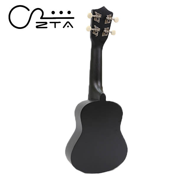 ZTA 21 Inch Soprano Ukulele Hawaii Guitar Beginner Starter Package (Black)
