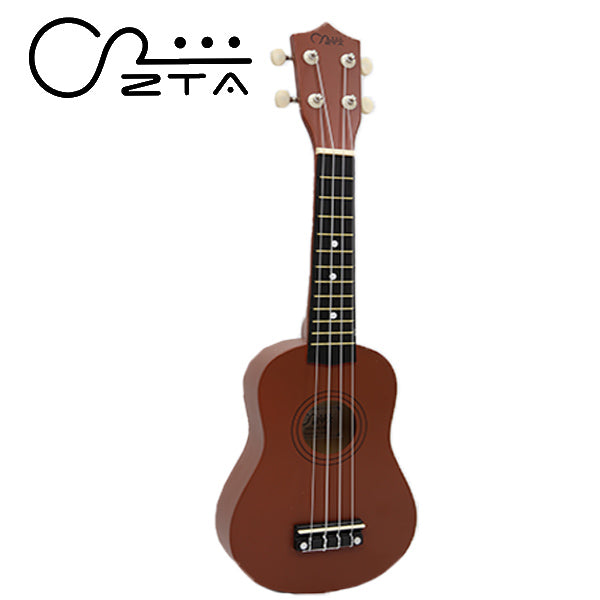 ZTA 21 Inch Soprano Ukulele Hawaii Guitar Beginner Starter Package (Black)