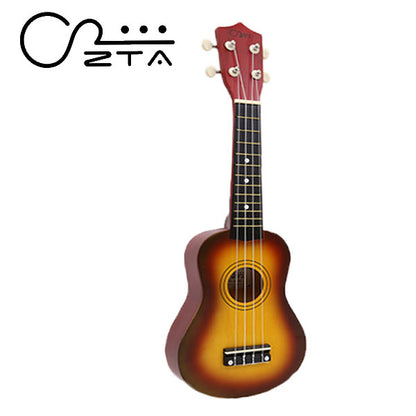 ZTA 21 Inch Soprano Ukulele Hawaii Guitar Beginner Starter Package (Sunburst)