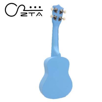 ZTA 21 Inch Soprano Ukulele Hawaii Guitar Beginner Starter Package (Blue)