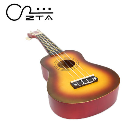 ZTA 21 Inch Soprano Ukulele Hawaii Guitar Beginner Starter Package (Sunburst)