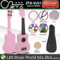 ZTA 21 Inch Soprano Ukulele Hawaii Guitar Beginner Starter Package (Pink)