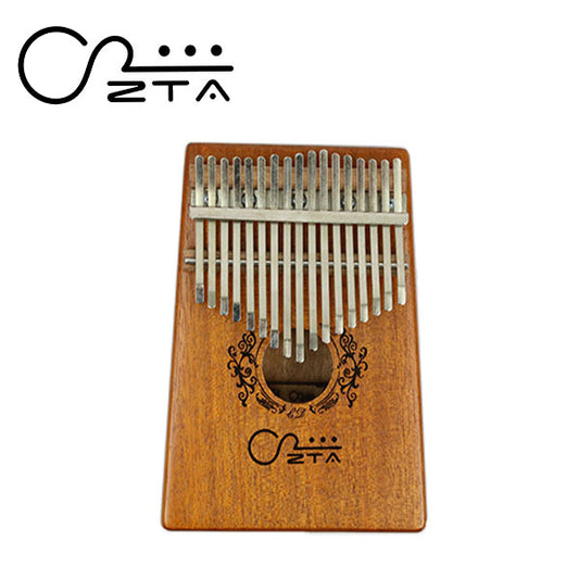 ZTA 17 Key Mahogany Kalimba Thumb Piano Finger Percussion Bundle Starter Pack