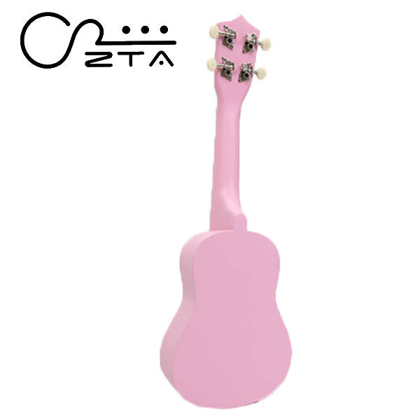 ZTA 21 Inch Soprano Ukulele Hawaii Guitar Beginner Starter Package (Pink)