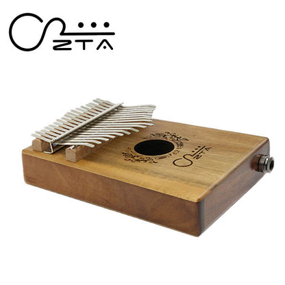 ZTA 17 Key Koa Kalimba With EQ  Pack Thumb Piano Finger Percussion African Instrument