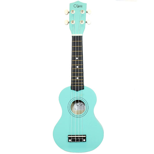 ZTA 21 Inch Soprano Ukulele Hawaii Guitar Beginner Starter Package (Turquoise)