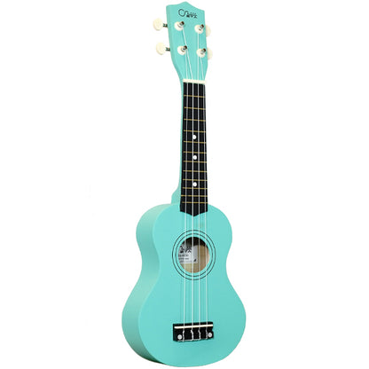 ZTA 21 Inch Soprano Ukulele Hawaii Guitar Beginner Starter Package (Turquoise)