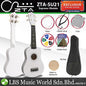 ZTA 21 Inch Soprano Ukulele Hawaii Guitar Beginner Starter Package (White)