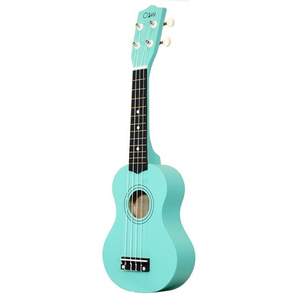 ZTA 21 Inch Soprano Ukulele Hawaii Guitar Beginner Starter Package (Turquoise)