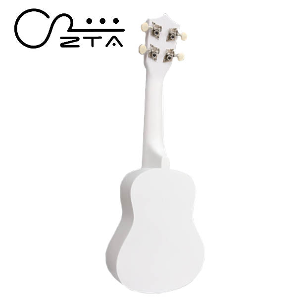 ZTA 21 Inch Soprano Ukulele Hawaii Guitar Beginner Starter Package (White)