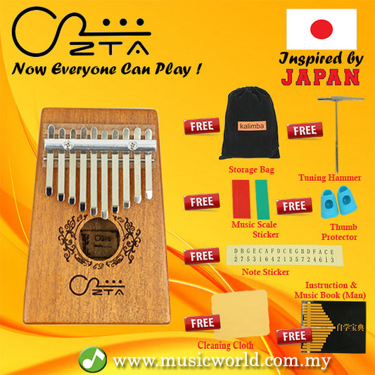 ZTA 10 Key Mahogany Kalimba Bundle Beginner Pack Thumb Piano Finger African Traditional Percussion