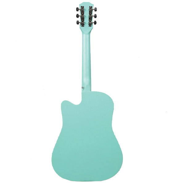 ZTA 38 Inch Acoustic Guitar Cutaway Starter Pack Folk Guitar Package - Sky Blue
