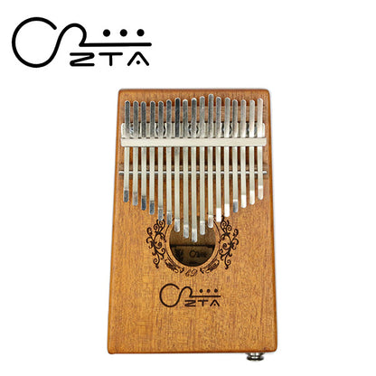 ZTA 17 Key Mahogany Kalimba With EQ Bundle Starter Pack Thumb Piano Finger Percussion