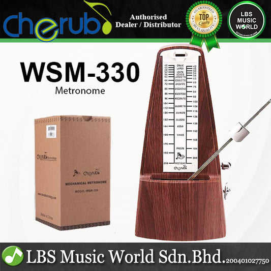 Cherub WSM-330 Analog Metronome Mechanical Timer Rhythm For Piano Violin Guitar Drum - Rosewood (WSM330)