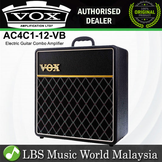 Vox AC4C1-12 Limited Edition 4Watt 1x12 Inch Amp Electric Guitar Combo Amplifier Custom Vintage Black Series (ACAC112VB ACAC1 12 VB)