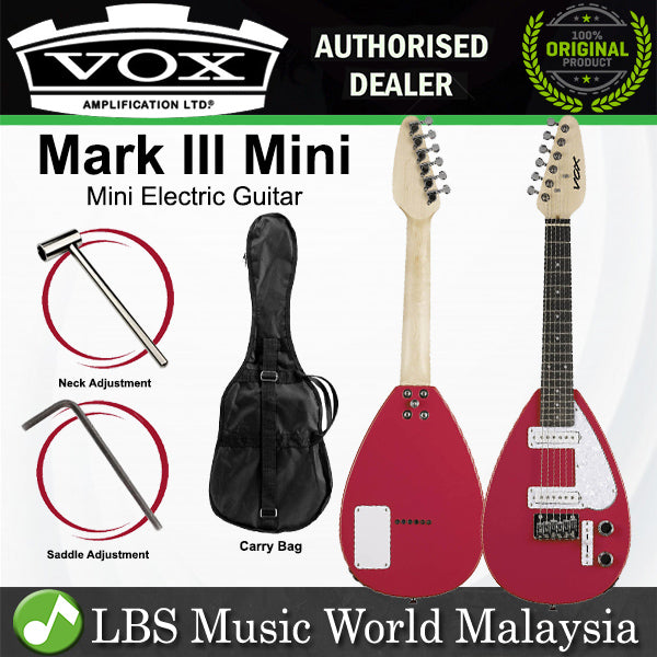 Vox Mark III Mini Terentang Electric Guitar with SS Pickups and Purple Heart Fingerboard (MK3)