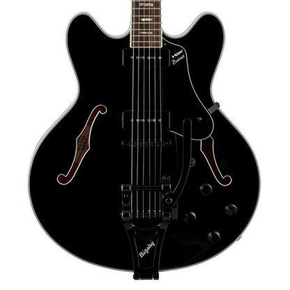 Vox Bobcat V90 Bigsby Maple Plywood Electric Guitar with SS Pickup and Tremolo - Jet Black (BCV90B BC V90B)