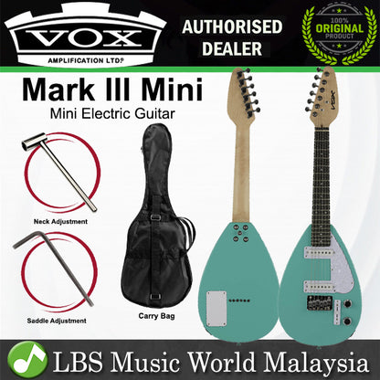 Vox Mark III Mini Terentang Electric Guitar with SS Pickups and Purple Heart Fingerboard (MK3)
