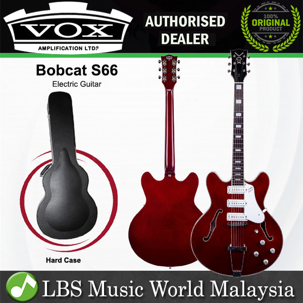 Vox Bobcat S66 Maple Plywood Semi Hollow Electric Guitar With SSS Pickup and Macassar Ebony (BCS66 BC S66)