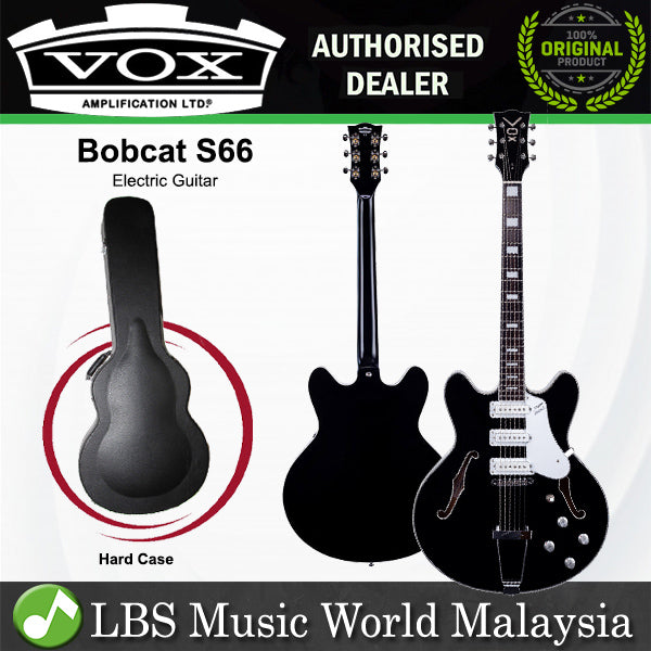 Vox Bobcat S66 Maple Plywood Semi Hollow Electric Guitar With SSS Pickup and Macassar Ebony (BCS66 BC S66)