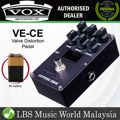 vox cutting edge pedal Vox VE-CE Valvenergy Cutting Edge Valve Distortion Effect Pedal with All Analog Signal Path (VE CE)