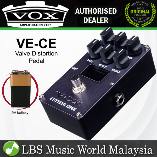 Vox VE-CE Valvenergy Cutting Edge Valve Distortion Effect Pedal with All Analog Signal Path (VE CE)