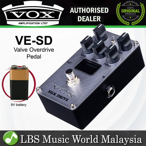 Vox VE-SD Valvenergy Silk Drive Valve Overdrive Effect Pedal with All Analog Signal Path (VE SD)