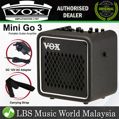 Vox Mini Go 3 3Watt Portable Modeling Amp Guitar Amplifier Combo with Optional USB Battery Power