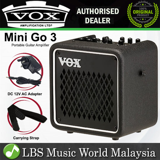 Vox Mini Go 3 3Watt Portable Modeling Amp Guitar Amplifier Combo with Optional USB Battery Power