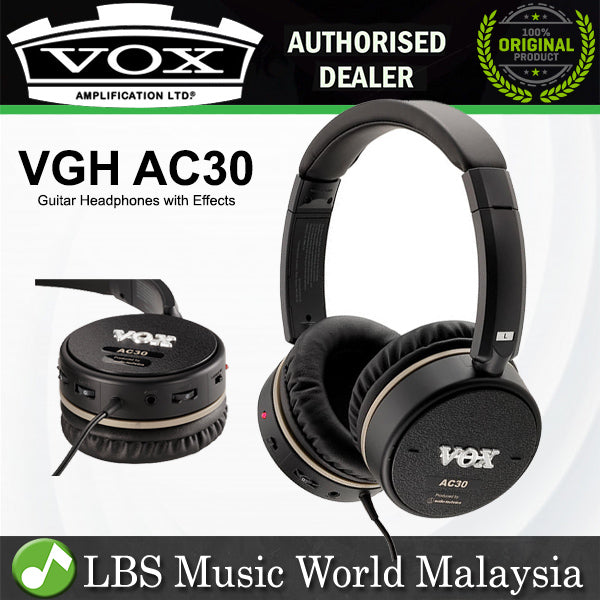 Vox VGH AC30 Closed Air Dynamic Wired Guitar Amplifier Headphones with Effects (VGH AC 30)