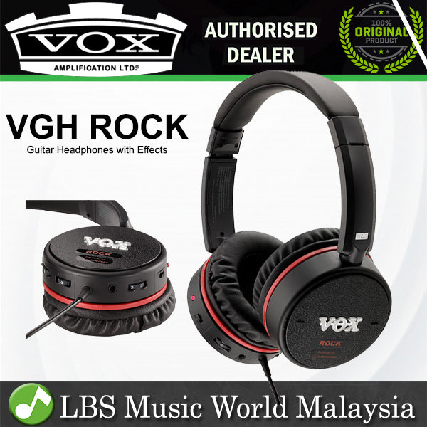 Vox VGH ROCK Closed Air Dynamic Wired Guitar Amplifier Headphones with Effects