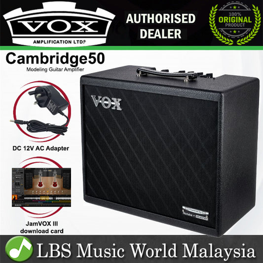 Vox Cambridge50 50Watt 1x12Inch Modeling Combo Amp Guitar Amplifier with Nutube In Preamp (Cambridge 50)