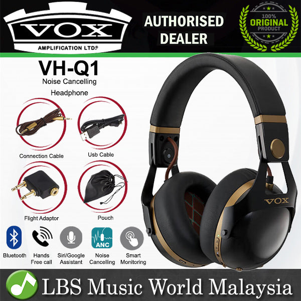 Vox VH-Q1 Closed Dynamic Smart Noise Cancelling Wireless Headphone For Guitarists with Bluetooth (VHQ1 VH Q1)