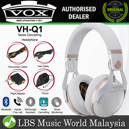 Vox VH-Q1 Closed Dynamic Smart Noise Cancelling Wireless Headphone For Guitarists with Bluetooth (VHQ1 VH Q1)