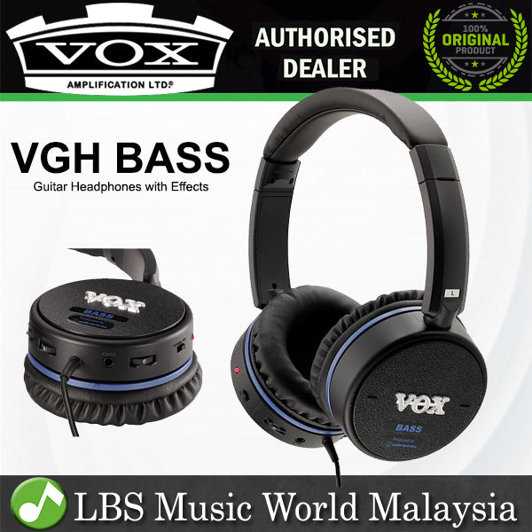Vox VGH BASS Closed Air Dynamic Wired Guitar Amplifier Headphones with Effects