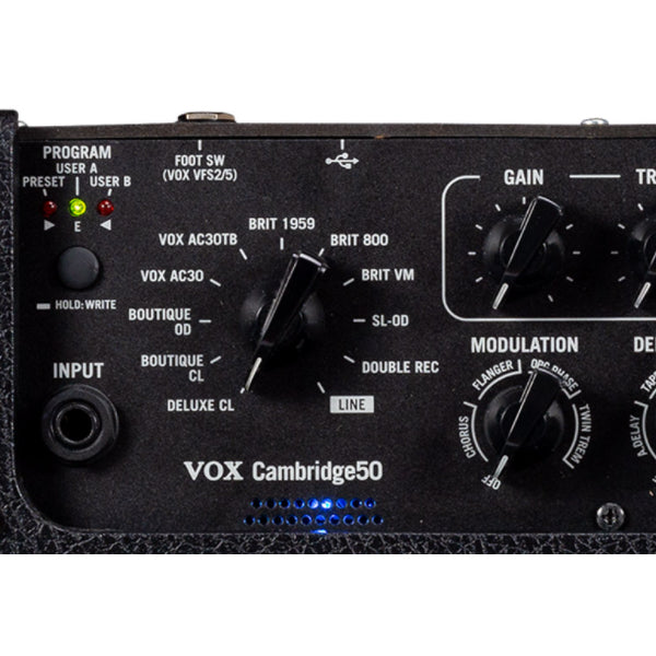 Vox Cambridge50 50Watt 1x12Inch Modeling Combo Amp Guitar Amplifier with Nutube In Preamp (Cambridge 50)