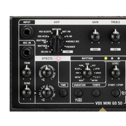 Vox Mini Go 50 50Watt Portable Modeling Amp Guitar Amplifier Combo with Optional USB Battery Power