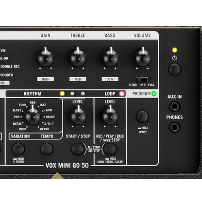 Vox Mini Go 50 50Watt Portable Modeling Amp Guitar Amplifier Combo with Optional USB Battery Power