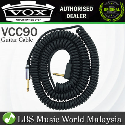 Vox VCC90 9 Meter Premium Vintage Coil Guitar Instrument Cable Black (VCC-90BK)
