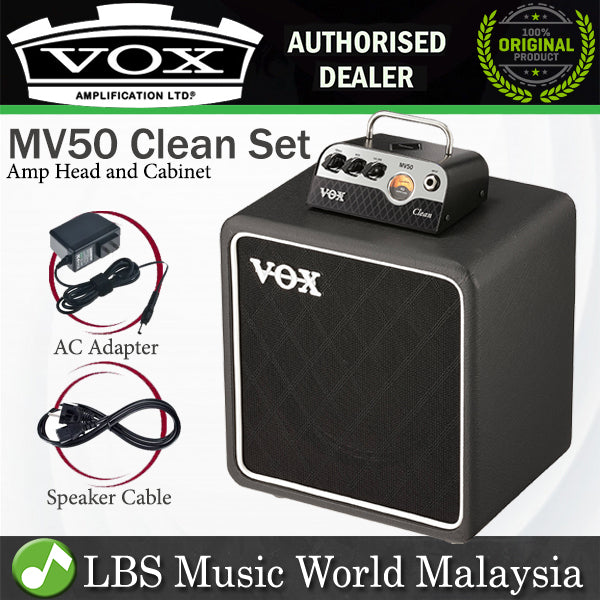 Vox MV50 Clean Nutube Head and BC108 Cabinet Guitar Amp Amplifier (MV50-CL-SET)