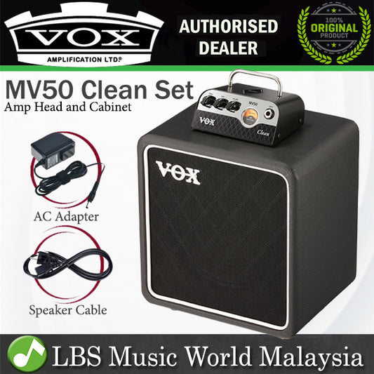 Vox MV50 Clean Nutube Head and BC108 Cabinet Guitar Amp Amplifier (MV50-CL-SET)