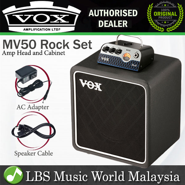 Vox MV50 Rock Nutube Head and BC108 Cabinet Guitar Amp Amplifier (MV50-CR-SET)