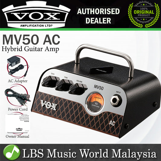 Vox MV50 AC 50 Watt 1 Channel Hybrid Guitar Micro Amp Amplifier Head (MV50AC MV50-AC)