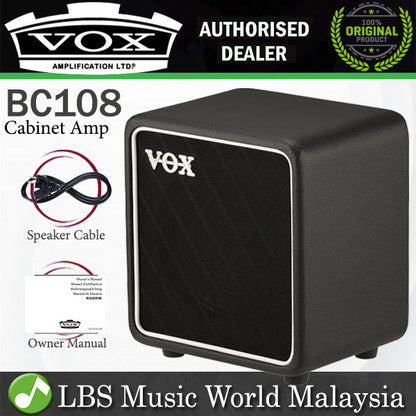 Vox BC108 25 Watt 1x8 Cabinet Guitar Amp Series Amplifier with Semi Open Back (BC 108)