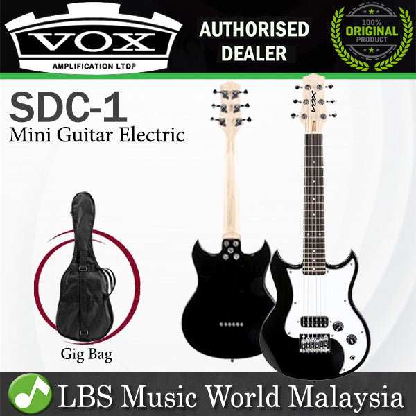 Vox SDC-1 Mini Poplar 6 Strings Humbucker Electric Guitar Black (SDC1 SDC 1)