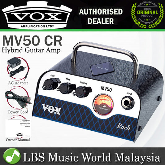 Vox MV50 CR 50 Watt 1 Channel Rock Hybrid Guitar Amp Amplifier Tube Head (MV50CR MV50-CR)