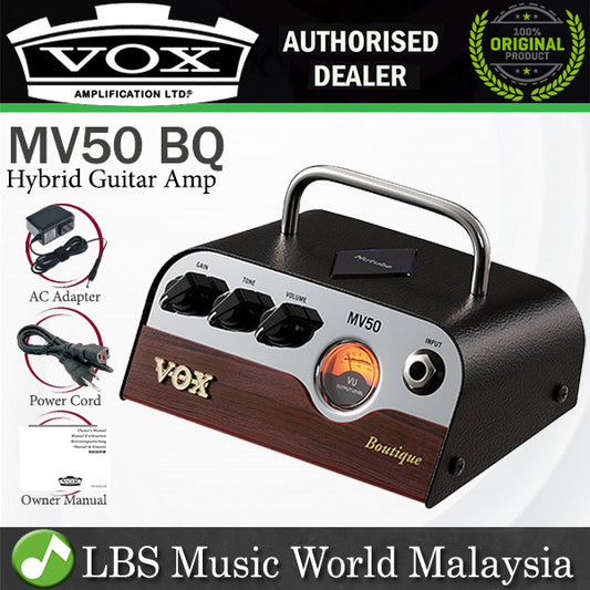 Vox MV50 Boutique 50 Watt 1 Channel Hybrid Tube Guitar Amp Amplifier Head (MV50BQ MV50 BQ)
