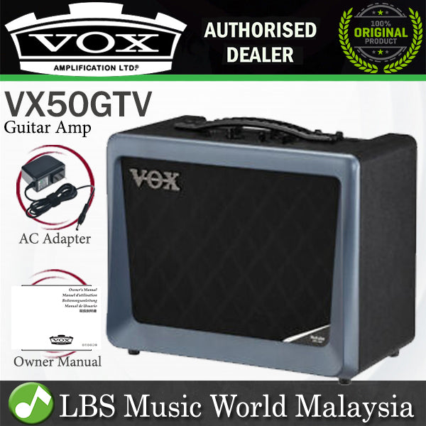 Vox VX50GTV 50 Watt 1x8 Digital Modelling Combo Guitar Amp Amplifier with 11 Amp Models